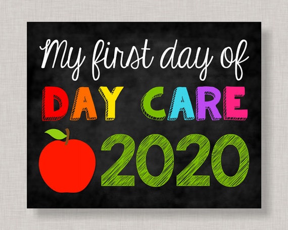 First Day of Day Care Sign,First Day of Day Care,First Day of School Sign,First Day of School Chalkboard,Printable Chalkboard Sign,2020 Sign Il_570xn