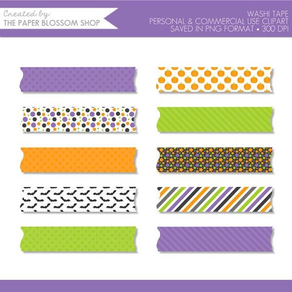 BUY 2 GET 1 FREE! Halloween Washi Tape Printable,Halloween Washi Tape Clipart,Digital Washi Tape Halloween,Digital Planner Stickers Il_570xn