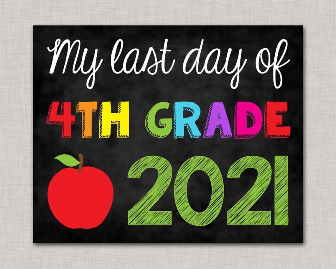 last-day-of-fourth-grade-signlast-day-of-4th-grade-signlast-etsy