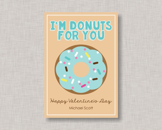 Valentine Classroom Cards,Donut Valentine Card,Classroom Valentines,Classroom Valentine's Day Card, Kids Valentine Cards,Boy Valentines Il_570xn
