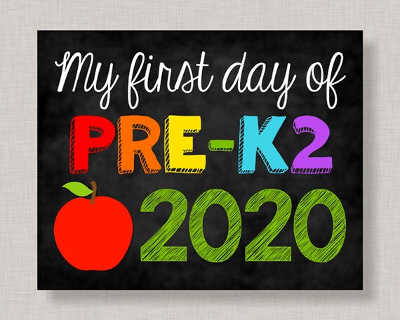 First Day of Pre K2 Sign,First Day of 2 Year Old Preschool,First Day of Preschool,2 Year Old Preschool Sign,First Day of Pre K Sign Il_570xn