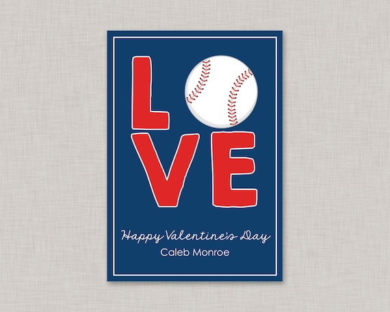 Valentine Classroom Cards,Baseball Valentine Card,Classroom Valentine Card,Valentine's Day,Baseball Valentine,Kids Valentine Cards,Sports Il_570xn