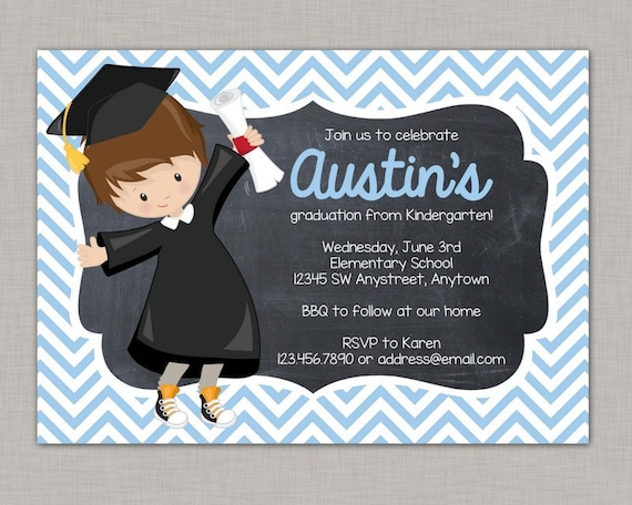 kindergarten graduation invitation preschool graduation invitation