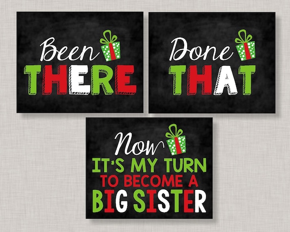 Been There Done That Pregnancy Announcement,Big Sister Pregnancy Announcement Sign,Big Sister Christmas Sign,Christmas Pregnancy Reveal Il_570xn