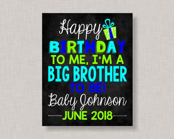 Big Brother Pregnancy Announcement Sign,Sibling Pregnancy Announcement Sign,Birthday Pregnancy Announcement,Pregnancy Announcement Sign Il_570xn