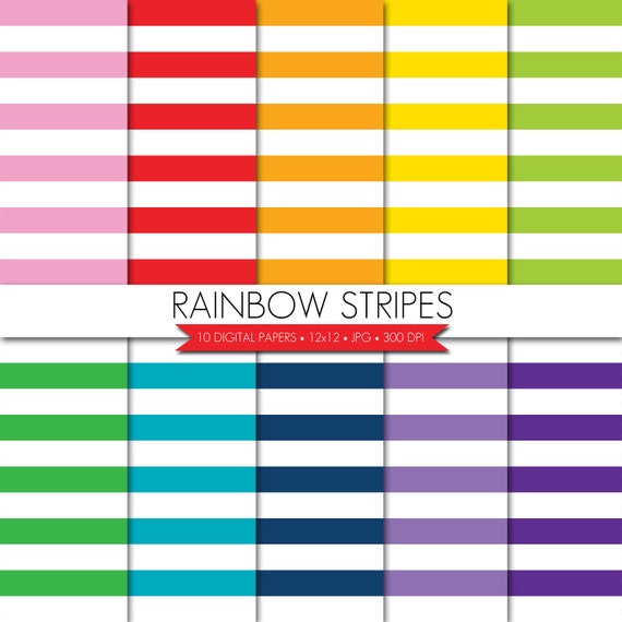 BUY 2 GET 1 FREE! Wide Stripes Digital Paper,Stripes Digital Paper,Horizontal Stripes Digital Paper,Stripes Paper,Digital Scrapbook Paper Il_570xn