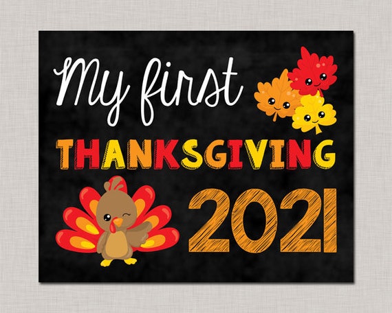 My First Thanksgiving Sign,First Thanksgiving Sign,My First Thanksgiving Chalkboard,First Thanksgiving Chalkboard,Printable Chalkboard, 2021 Il_570xn