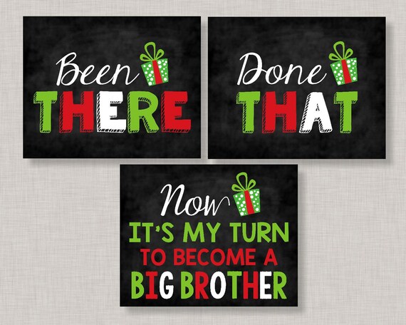 Been There Done That Pregnancy Announcement,Big Brother Pregnancy Announcement Sign,Big Brother Christmas Sign,Christmas Pregnancy Reveal Il_570xn