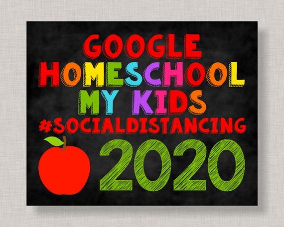 Social Distancing Homeschool Mom Sign,Google Homeschool My Kids Sign,Funny Homeschool Mom Sign,First Day of Homeschool Sign,Homeschool Sign Il_570xn
