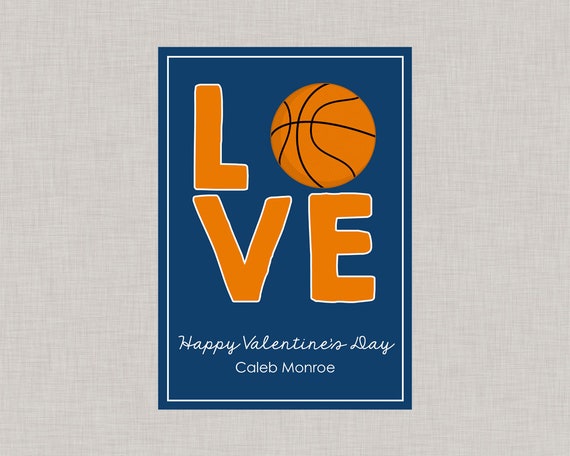 Valentine Classroom Cards,Basketball Valentine Card,Classroom Valentine Card,Valentine's Day,Basketball Valentines,Kids Valentine Cards Il_570xn