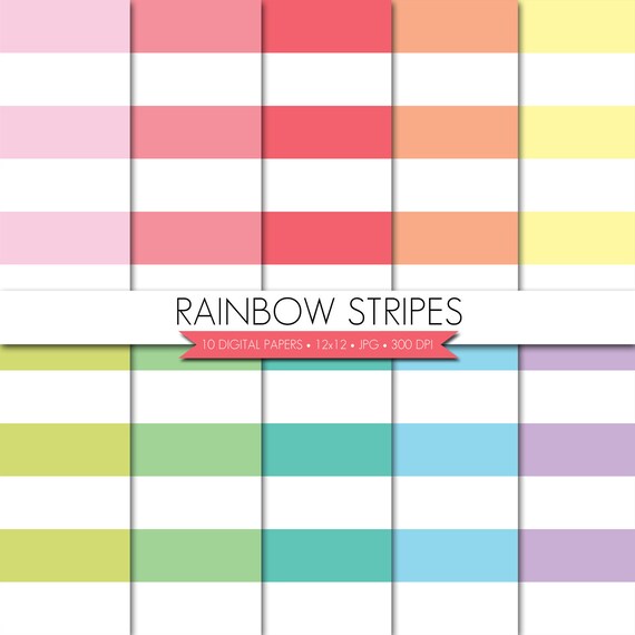 BUY 2 GET 1 FREE! Wide Stripes Digital Paper,Stripes Digital Paper,Horizontal Stripes Digital Paper,Stripes Paper,Digital Scrapbook Paper Il_570xn