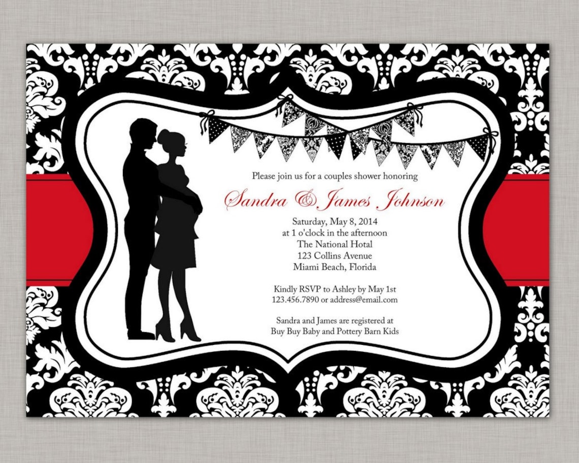 Couples Baby Shower Invitation Baby Shower Invitation Etsy