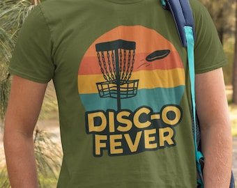 ディスコフィーバー ディスクゴルフシャツ、ディスクゴルフTシャツ、レトロディスクゴルフTシャツ、男性へのディスクゴルフギフト、女性への誕生日プレゼント、ディスクゴルフティーギフト