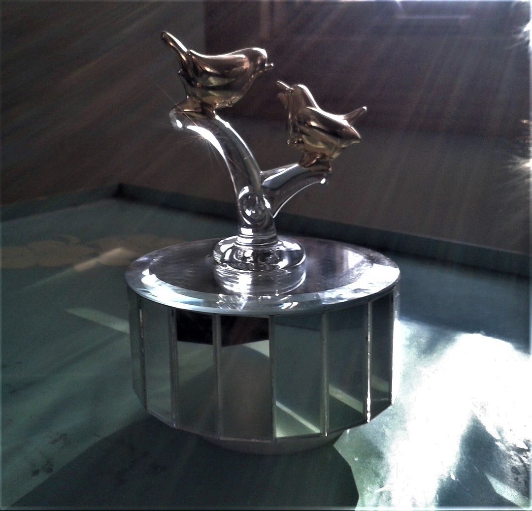 Music Box, Mirror Base Music Box, Lovebirds, Free Shipping in Canada ...