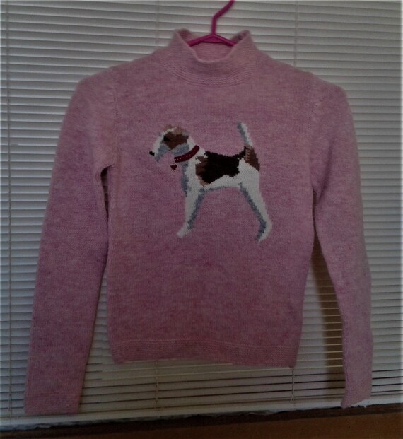 Gap Kids Girls Pink Sweater With Dog 