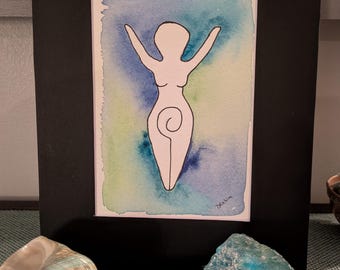 Goddess 2: Original Watercolor Painting (5" x 7")