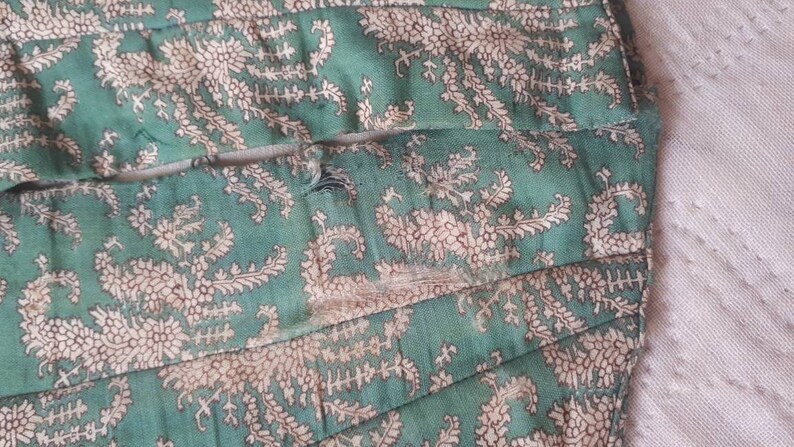 Rare Antique Victorian Civil War Era 1860s Printed Cotton image 8