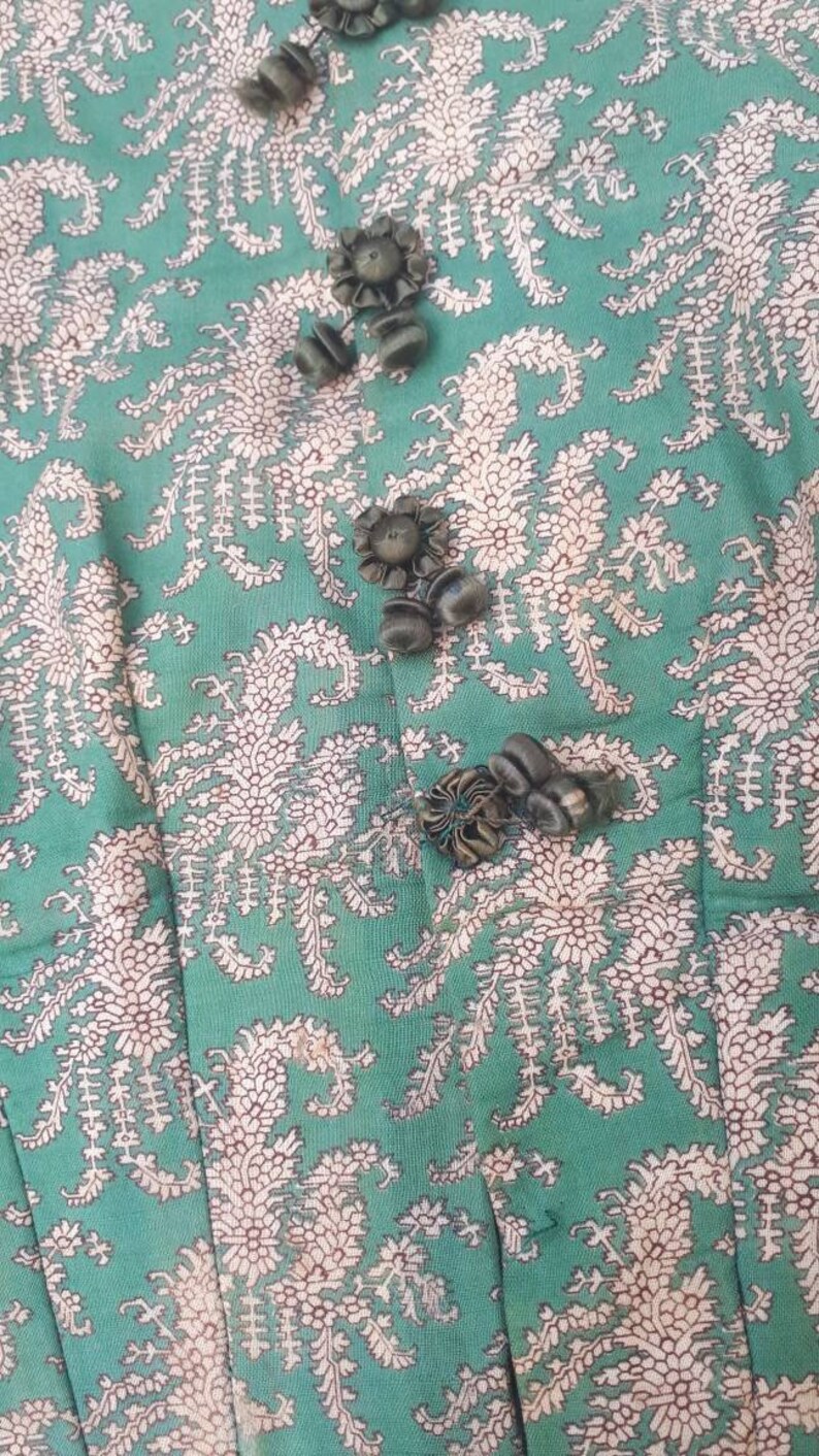 Rare Antique Victorian Civil War Era 1860s Printed Cotton image 3