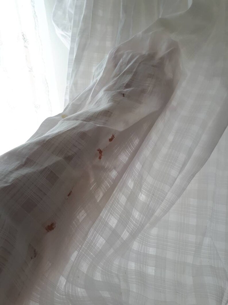 Rare Antique Victorian 1860 White Cotton Bishop Sleeve Prairie image 8