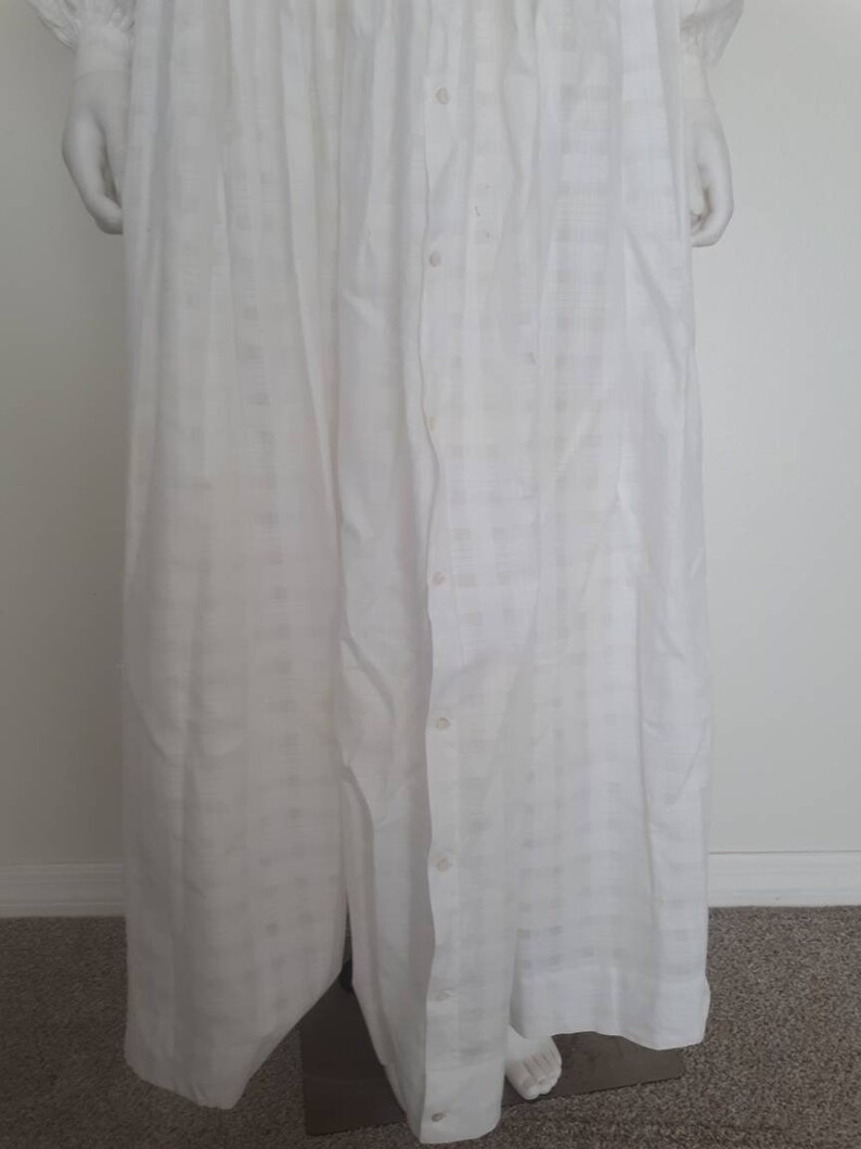 Rare Antique Victorian 1860 White Cotton Bishop Sleeve Prairie image 9