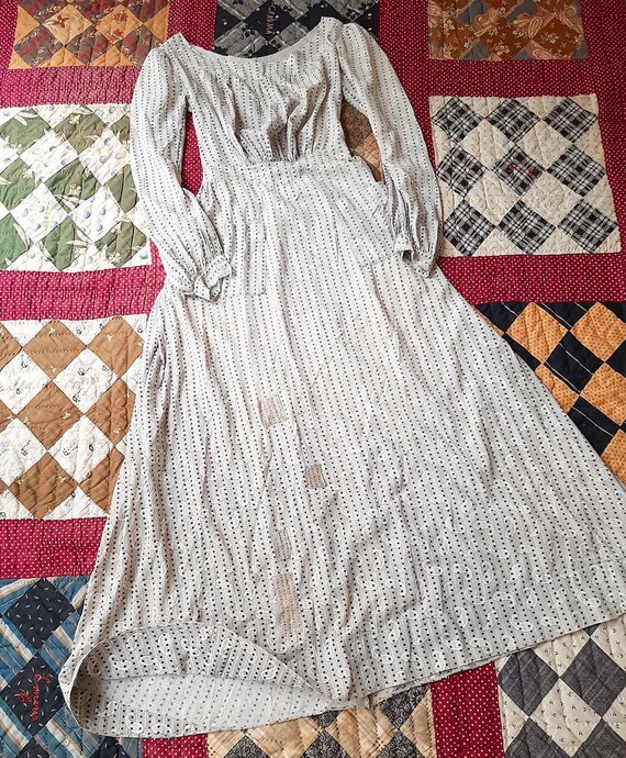 Antique Early 1900s Prairie Country Calico Day Dre