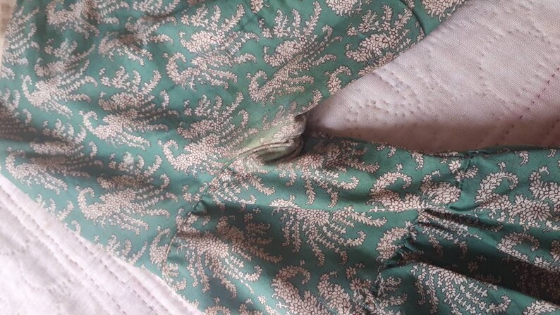 Rare Antique Victorian Civil War Era 1860s Printed Cotton image 7