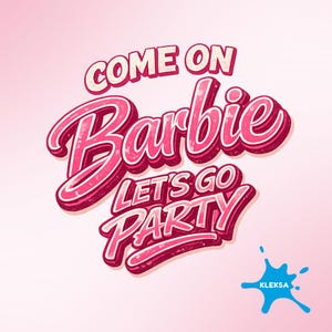 Come On Barbie Let's Go Party | SVG | PNG | Retro Party Saying Design | 90s Vibes Lettering | Plotter File