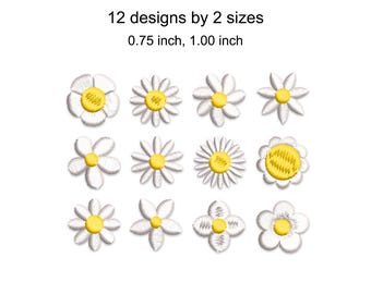 Mini flowers embroidery design Set