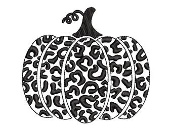 Leopard Pumpkin Embroidery Design