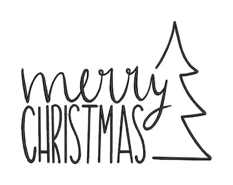 Merry Christmas Machine Embroidery Design