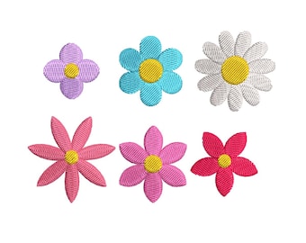 Mini Flower Embroidery Design Set | Small Floral Machine Embroidery