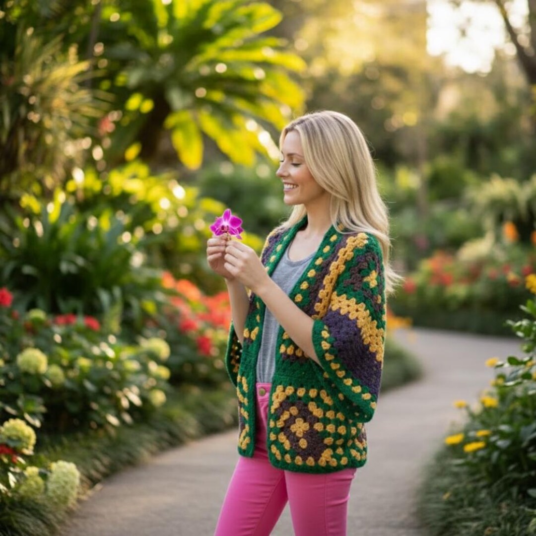 Mhm Pattern Granny Square Shrug Crochet Pattern | Continuous Cardigan (PDF Pattern ...