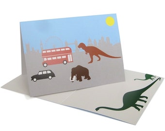 Panic on the streets of London (A6 greeting card)