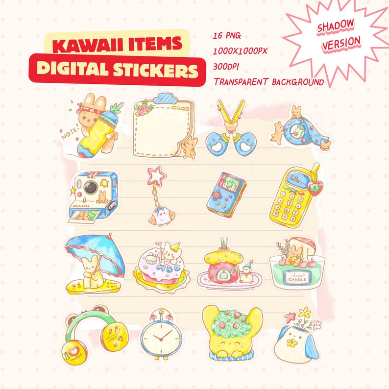 Digital Stickers for Goodnotes | Kawaii Stationery | Cozy Planner ...