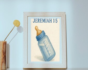 Watercolor Scripture Nursery Art Prints: Vintage Bible Verse Decor (Digital Download)