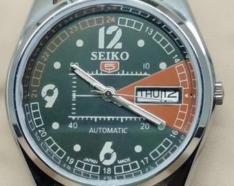 SEIKO 7S26-0020 SKX011J2 Automatic Orange Dial Men's Diver's Watch
