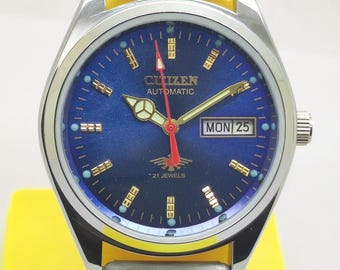 Blue Dial Vintage Citizen Automatic stainless steel, Japan made, day date working condition