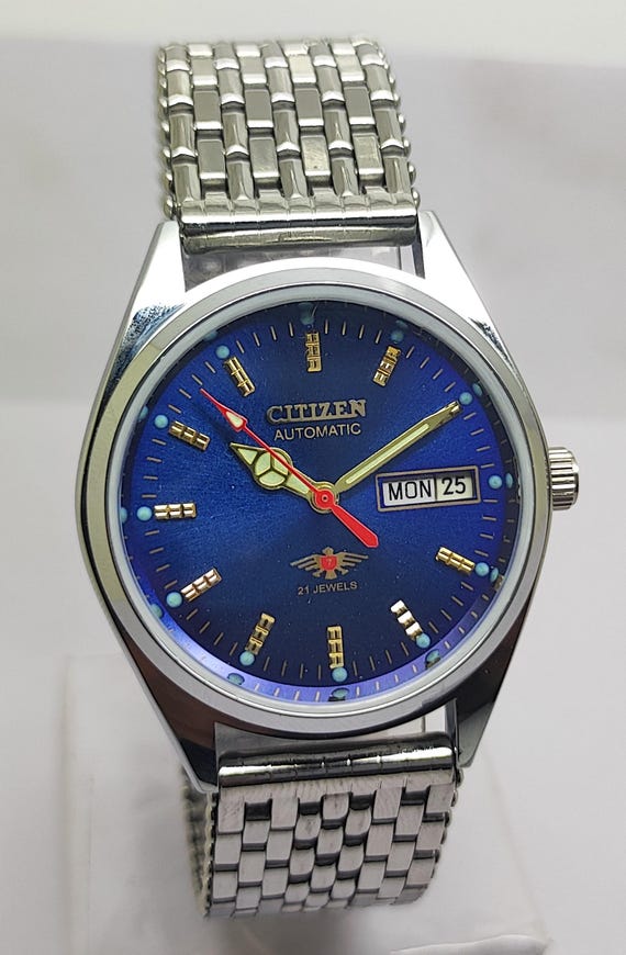 blue Citizen Automatic 21 Jewels,day/date japanes watch
