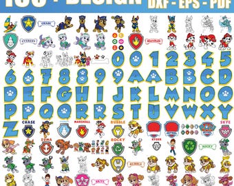 750+ Paw Patrol SVG PNG DXF Bundle, Paw Patrol Fon, Kids Birthday Designs, Cricut Files, Sublimation Clipartt, Digital Dowload