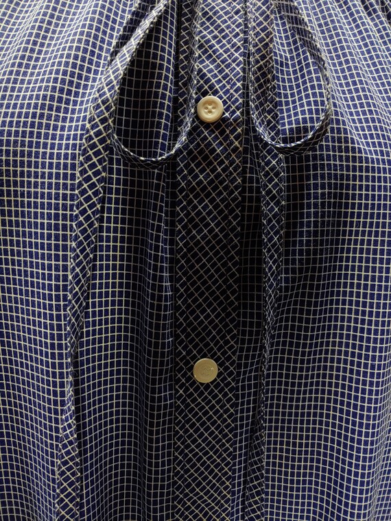 Vintage Blue Ginham Checked Buttondown Dress with… - image 5