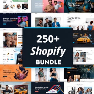 250+ Shopify-temapaket, mallar för e-handelswebbplatser (digital nedladdning)