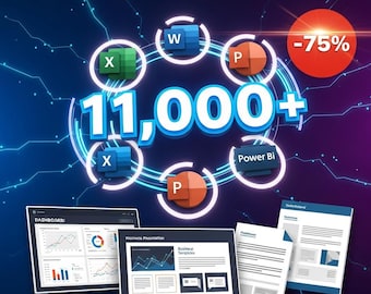 MS Office Templates Bundle, Word, Power BI, Excel, Power BI (Digitaler Download)