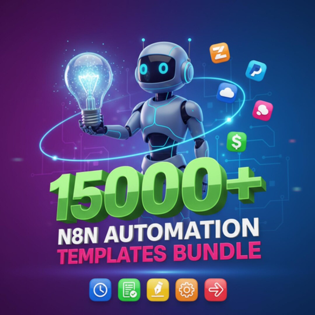 15000+ N8N Automation Workflows, AI Business Templates (JSON