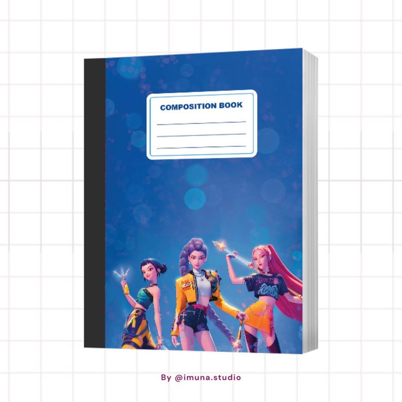 Buy Huntrix K-pop Demon Hunters Composition Notebook Covers Design Back ...