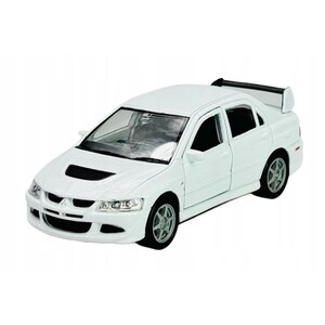 Welly Mitsubishi Lancer Evolution VIII White 1:34 Diecast Metal Model 42338 | Mitsubishi Collectible | Custom License Plate
