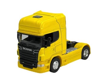 Welly Scania V8 R730 gele 1:64 gegoten vrachtwagenmodel 68020