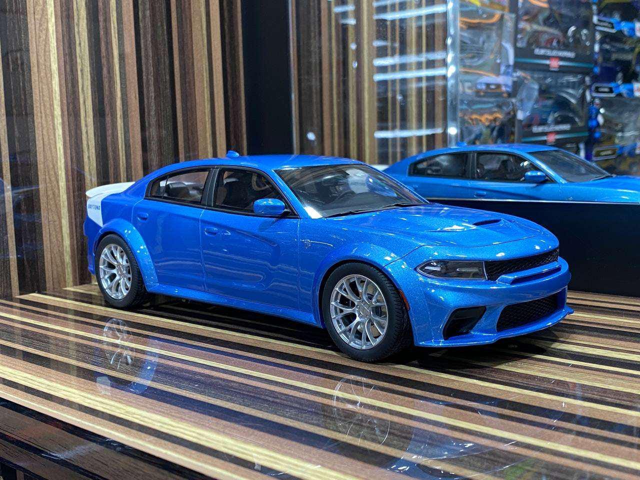 1:18 Blue Dodge Charger SRT Hellcat Resin Model Car | GT Spirit 1:18 Blue Dodge Charger SRT Hellcat Resin Model Car | GT Spirit