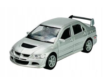 Welly Mitsubishi Lancer Evolution VIII zilver 1:34 gegoten model 42338