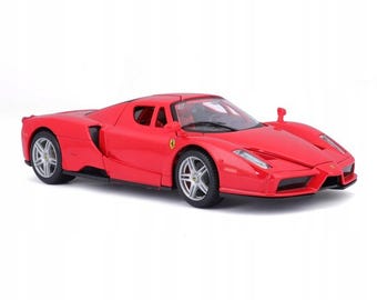Bburago Ferrari Enzo 2002 Röd 1:24 Diecast-modell med specialdesignade skyltar