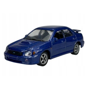 2002 Subaru Impreza WRX STI gegoten modelauto – blauwe rallyreplica (schaal 1:60)